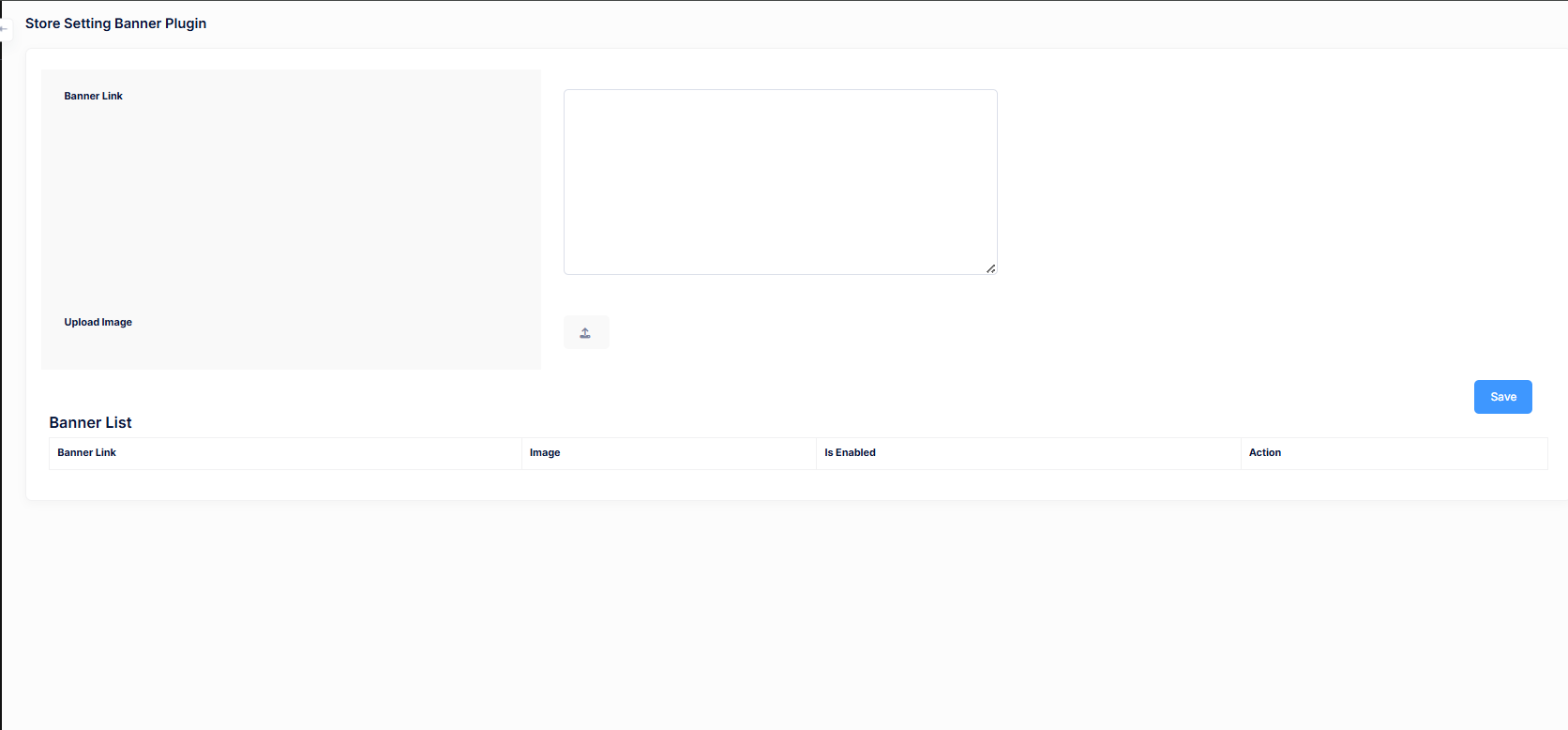 Store Setting Banner Plugin