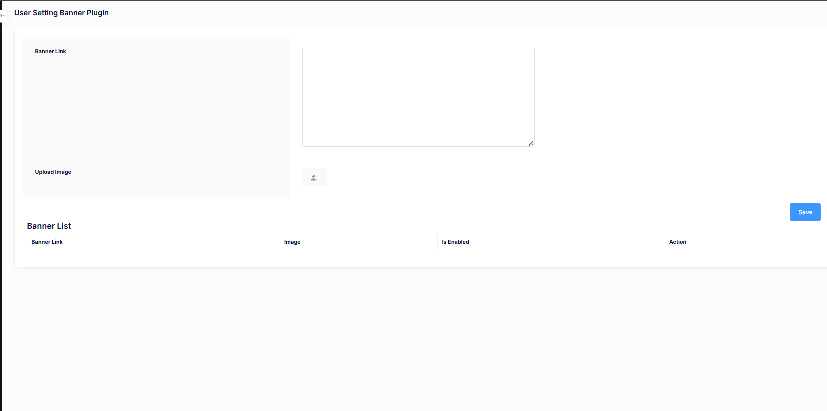 User Setting Banner Plugin